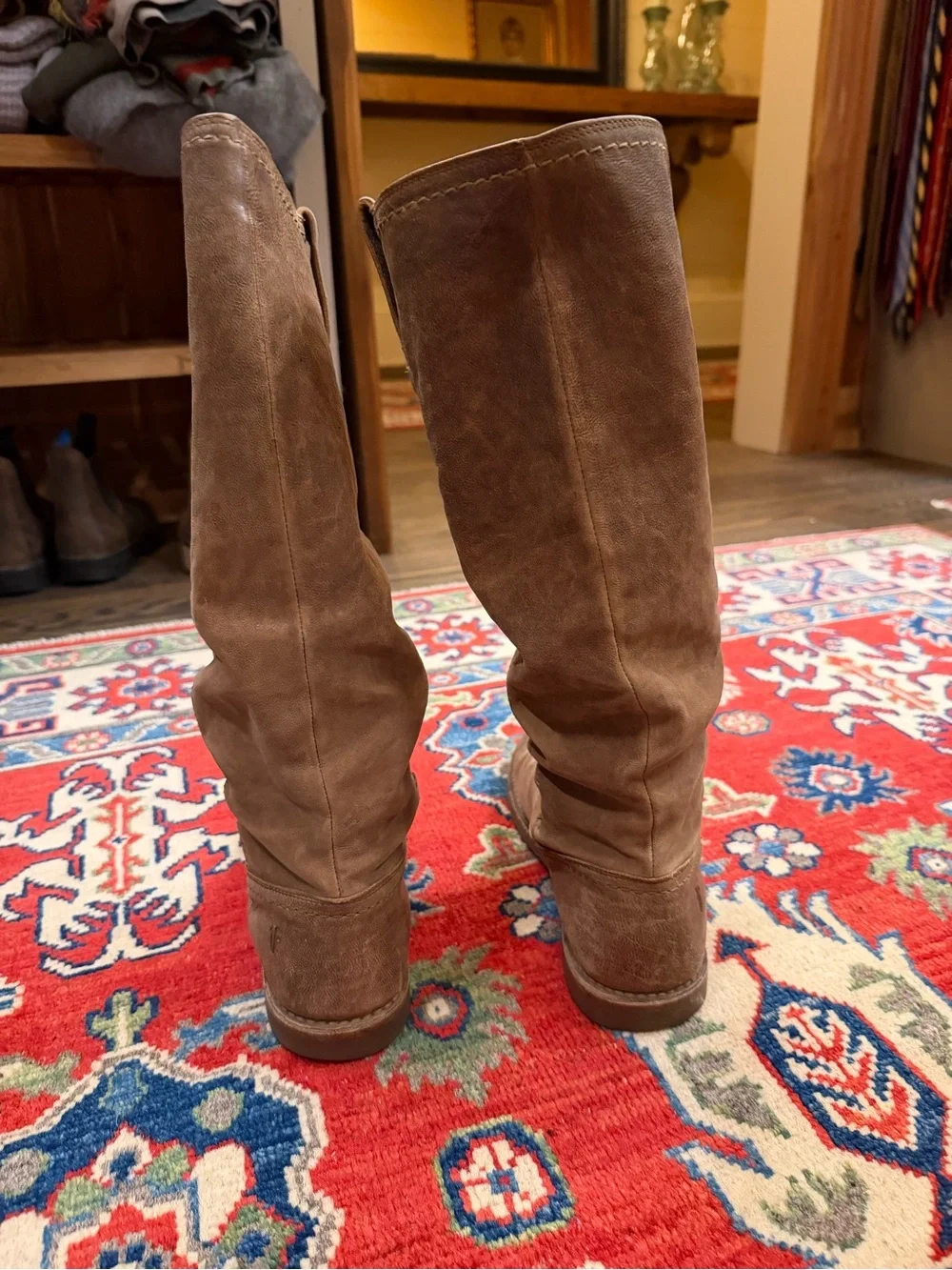 Frye tall suede